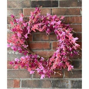 New 20inch Artificial Forsythia Flower Wreath Spring Summer Fall Wreath Silk